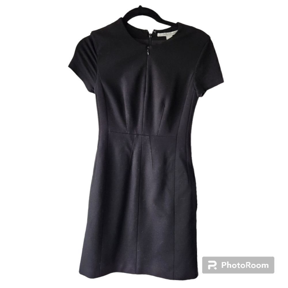 Diane Von Furstenberg Black Pencil Mini Dress Size 8